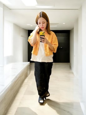 「BEAUTY&YOUTH UNITED ARROWS（ビューティーアンドユースユナイテッドアローズ）のアイテム（シャツ/ブラウス）」を使った、でつさん（レディース・152cm）の夏コーディネート
