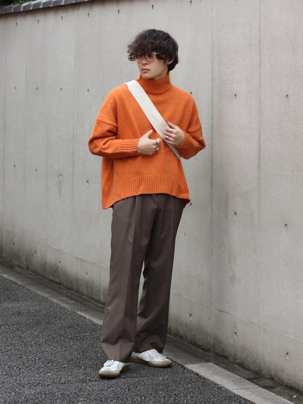 CINOH（チノ）の「WOOL OVERSIZE HI NECK KNIT（ニット/セーター