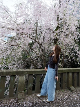 「MOUSSY（マウジー）のアイテム（トップス）」を使った、yuzuさん（レディース・165cm）の春コーディネート