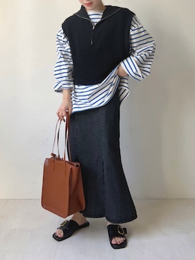 「Bab（バブ）のアイテム（サンダル）」を使った、kanaさん（レディース・160cm）の春コーディネート