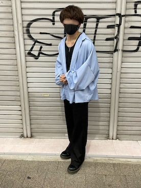 「Ellno Loset（エルノロゼット）のアイテム（スラックス）」を使った、なおちゃん🇰🇷低身長さん（メンズ・159cm）の春コーディネート