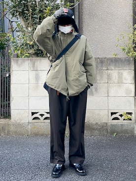 「タッセルローファー」｜「アイテム（モッズコート）」を使った、きよさん（メンズ・172cm）の冬コーディネート