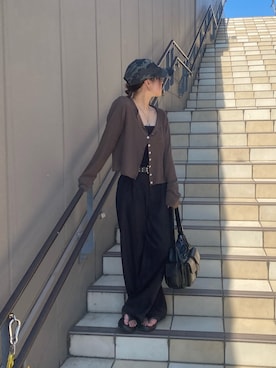 「アイテム（スラックス）」を使った、Momさん（レディース・156cm・20代）の夏コーディネート