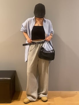 「アイテム（スウェットパンツ）」を使った、Momさん（レディース・156cm・20代）の夏コーディネート