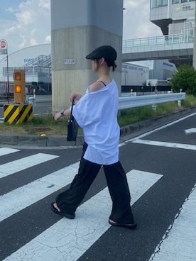 「ストライプパンツ」｜Momさん（レディース・156cm・20代）の夏コーディネート