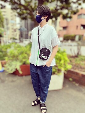 ネックレスを使った メンズライクコーデ の人気ファッションコーディネート Wear