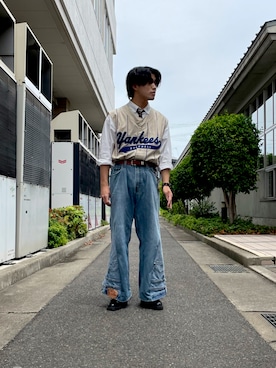 ベストを使った ベースボールシャツ のメンズ人気ファッションコーディネート Wear