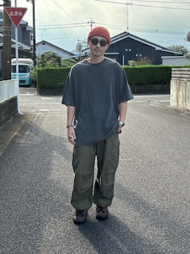「アイテム（デジタル腕時計）」を使った、Hiromu®︎さん（メンズ・174cm）の秋コーディネート