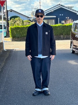 「Ray-Ban（レイバン）のアイテム」を使った、Hiromu®︎さん（メンズ・174cm）の冬コーディネート