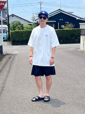 「アイテム（デジタル腕時計）」を使った、Hiromu®︎さん（メンズ・174cm）の夏コーディネート