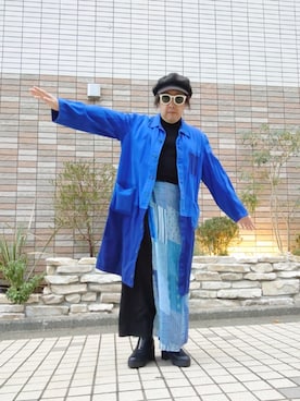 「ラップパンツ」｜「アイテム（ステンカラーコート）」を使った、hiro_tさん（メンズ・160cm）の秋コーディネート