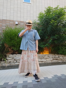 「アイテム（スカート）」を使った、hiro_tさん（メンズ・160cm）の秋コーディネート