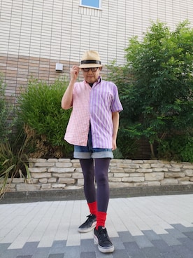 「アイテム（トップス）」を使った、hiro_tさん（メンズ・160cm）の夏コーディネート