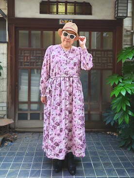 ブーツを使った 花柄ワンピース のメンズ人気ファッションコーディネート Wear