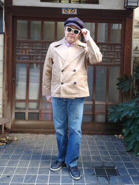 Gu ジーユー のピーコートを使ったメンズ人気ファッションコーディネート Wear