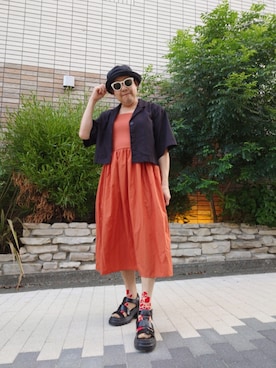 「アイテム（ワンピース/ドレス、オレンジ系）」を使った、hiro_tさん（メンズ・160cm）の秋コーディネート