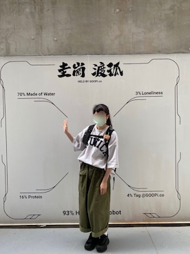 「ANGLAN（アングラン）のアイテム」を使った、Hsuanさん（レディース・160cm）の春コーディネート