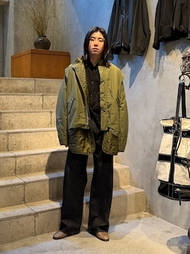 「アイテム（スタジャン）」を使った、林　啓介さん（メンズ・178cm）の秋コーディネート