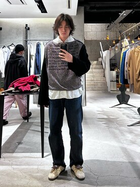 「SHINYAKOZUKA（シンヤコヅカ）のアイテム」を使った、林　啓介さん（メンズ・178cm）の冬コーディネート