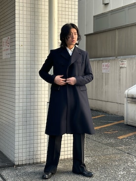 「WALES BONNER（ウェールズ ボナー）のアイテム（ジャケット/アウター）」を使った、林　啓介さん（メンズ・178cm）の冬コーディネート