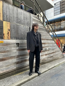 「GARDEN（ガーデン）のアイテム」を使った、林　啓介さん（メンズ・178cm）の冬コーディネート