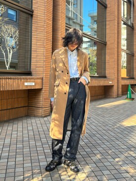 「SUNSEA（サンシー）のアイテム（ジャケット/アウター）」を使った、林　啓介さん（メンズ・178cm）の秋コーディネート