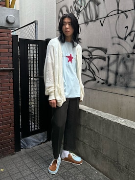 「SHINYAKOZUKA（シンヤコヅカ）のアイテム（シューズ）」を使った、林　啓介さん（メンズ・178cm）の夏コーディネート