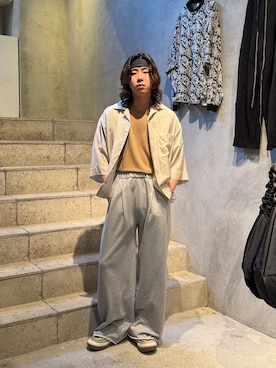 「アイテム（スウェットパンツ）」を使った、林　啓介さん（メンズ・178cm・20代）の夏コーディネート