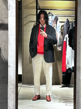 「GARDEN（ガーデン）のアイテム（ジャケット/アウター）」を使った、林　啓介さん（メンズ・178cm）の冬コーディネート