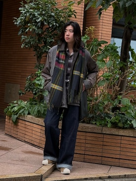 林　啓介さん（メンズ・178cm）の秋コーディネート