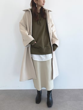 「Green　Parks（グリーンパークス）のアイテム（その他アウター）」を使った、くろさんさん（レディース・163cm）の秋コーディネート