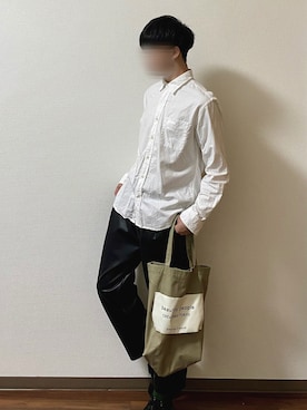 「トートバック」｜「アイテム（その他）」を使った、cocoさん（メンズ・171cm）の春コーディネート
