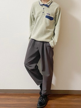 「patagonia」｜「アイテム（スラックス）」を使った、cocoさん（メンズ・171cm）の春コーディネート