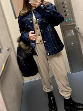 「Abercrombie&Fitch（アバークロンビーアンドフィッチ）のアイテム（カーディガン/ボレロ）」を使った、miijyou151さん（レディース・151cm）の春コーディネート