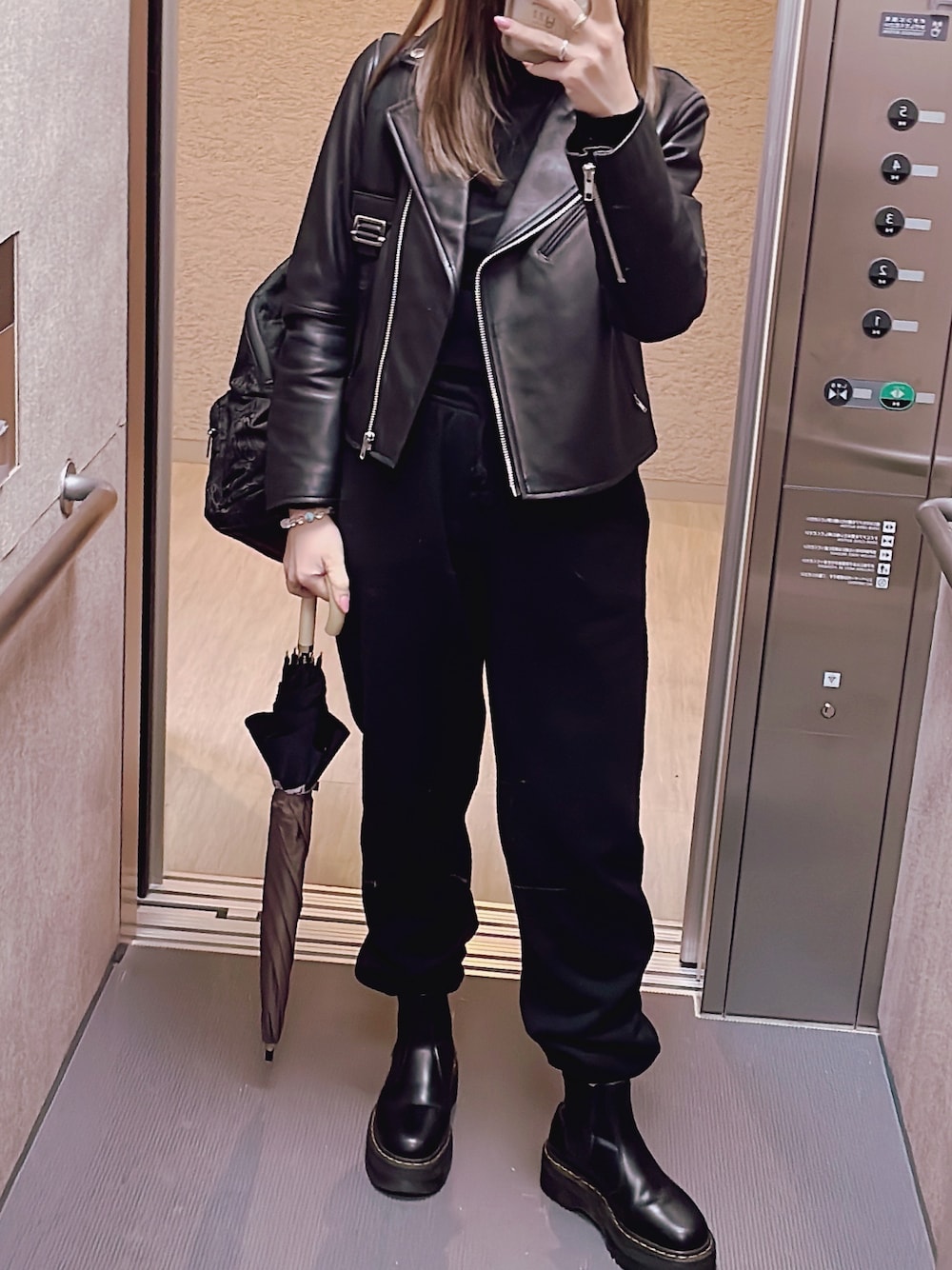 中古】FRAY I.D レザー ジャケット ブラック ライダース incarnation