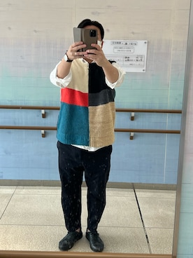 「JIL SANDER（ジルサンダー）のアイテム（ベスト、その他）」を使った、よだいめさん（メンズ・161cm）の春コーディネート