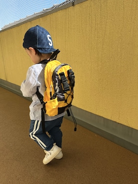 「アイテム（キャップ）」を使った、ぜんぴょんさん（キッズ・80cm）の春コーディネート