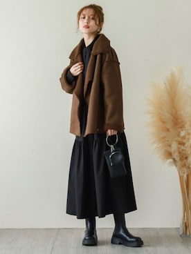 「SUGAR BISKET（シュガービスケット）のアイテム（その他アウター）」を使った、SUGAR BISKETさん（レディース・163cm）の秋コーディネート