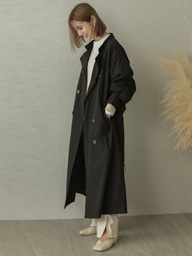 「SUGAR BISKET（シュガービスケット）のアイテム（トレンチコート）」を使った、SUGAR BISKETさん（レディース・163cm）の秋コーディネート