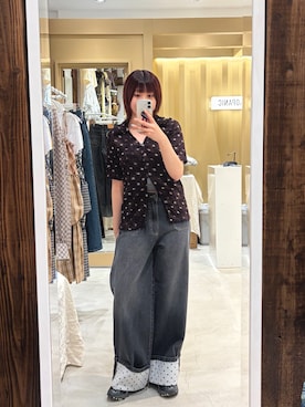 「CIAOPANIC（チャオパニック）のアイテム（パンツ）」を使った、ささかまさん（レディース・165cm）の春コーディネート