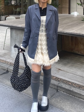 「アイテム（チュニック）」を使った、ささかまさん（レディース・165cm）の秋コーディネート