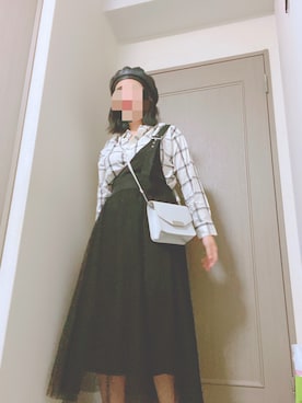 「ZOZOMARKET（ゾゾマーケット）のアイテム（ハンチング/ベレー帽）」を使った、Chikkoさん（レディース・158cm）の秋コーディネート