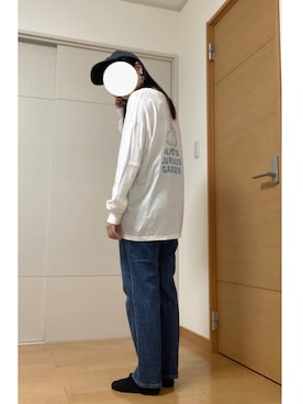 「ハイウエストストレートジーンズ」｜ぽ っ く る 。さん（レディース・157cm）の秋コーディネート