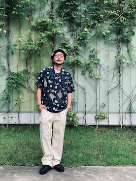 「Schott(ショット)のアイテム(パンツ)」を使った、まさきよさん(メンズ・176cm)の夏コーディネート