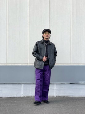 「schott(ショット)のアイテム(パンツ)」を使った、まさきよさん(メンズ・176cm)の冬コーディネート