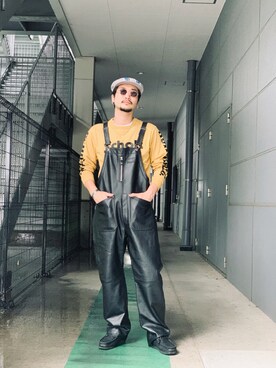 「schott（ショット）のアイテム（オールインワン・サロペット）」を使った、まさきよさん（メンズ・176cm）の秋コーディネート