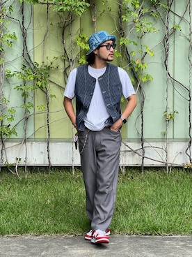 「schott(ショット)のアイテム」を使った、まさきよさん(メンズ・176cm)の秋コーディネート