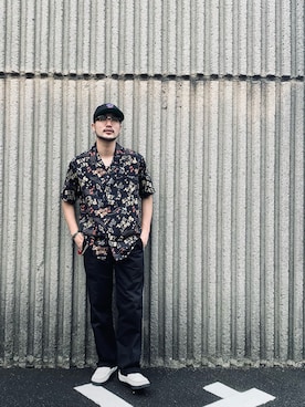 「schott（ショット）のアイテム（帽子）」を使った、まさきよさん（メンズ・176cm）の夏コーディネート