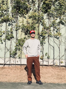 「schott（ショット）の【直営限定】Schott/ショット/MILITARY SLACKS/ミリタリースラックス（その他パンツ）」を使った、まさきよさん（メンズ・176cm）の冬コーディネート