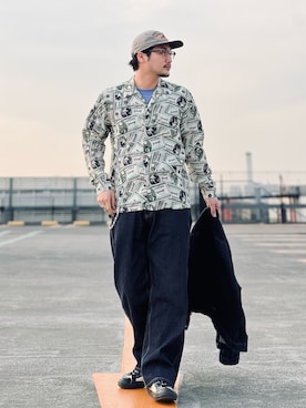 まさきよさんの「【直営限定】1st DENIM JACKET/デニム ジャケット Gジャン」を使ったコーディネート